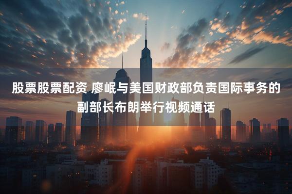 股票股票配资 廖岷与美国财政部负责国际事务的副部长布朗举行视频通话
